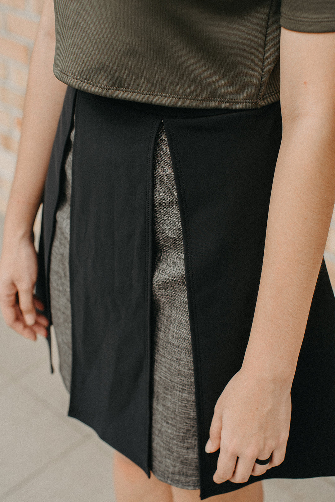 Kelsey Duo Paneled Skater Skirt
